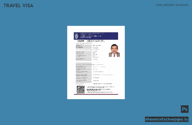Serbien E-Visum in Word- und PDF-Formaten, Version 2 – Beispielvorschau